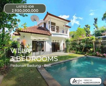 Di Jual Dengan Harga 2,950 Miliar Villa 3 Bedrooms Semi Furnished Berlokasi di