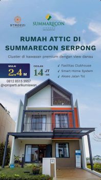Rumah STROZZI BY summarecon serpong 2,7man 3 lantai ready stok leonora