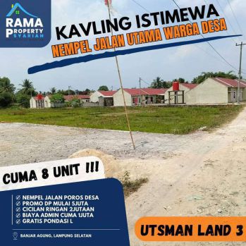 TANAH PINGGIR JALAN MURAH DEKAT KAMPUS ITERA BISA BUAT KOS ATAU RUKO