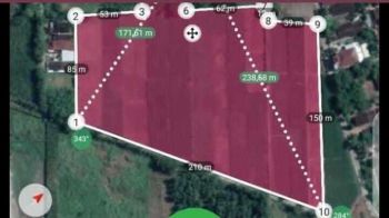 Dijual tanah industri luas 10ha lokasi klaten