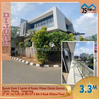 DIJUAL RUMAH HOOK 2 LT, DI PERUMAHAN BANJAR WIJAYA CLUSTER GRASSIA, CIPETE