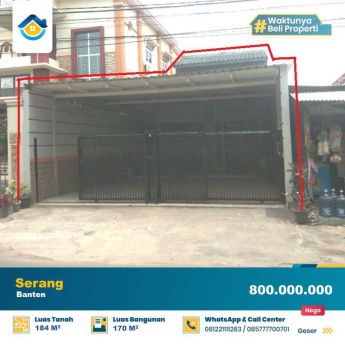 Dijual Tanah dan Bangunan di Lontar Baru, Serang