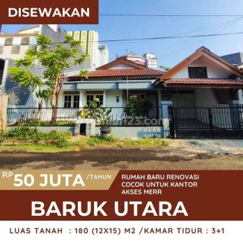 Disewakan Rumah 1 Lantai Bersih Terawat Baruk Utara Dekat Merr