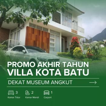 Promo Akhir Tahun Vila Cantik Kota Batu Dekat Jatimpark 1