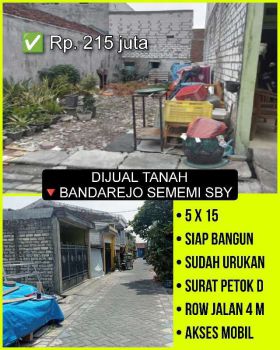 JUAL TANAH BANDAREJO SEMEMI SURABAYA