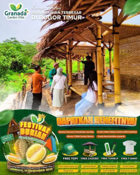 Tanah Kawasan Wisata Kebun Durian Terbesar di Bogor Timur