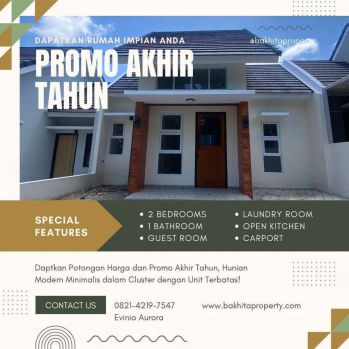 PROMO AKHIR TAHUN! JUAL RUMAH BARU MURAH 300jtan Dekat KAMPUS UMY