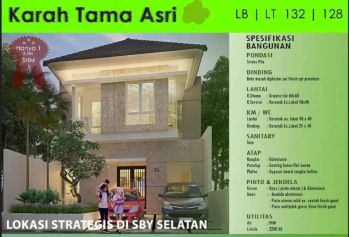 Dijual Rumah baru 2lt, siap huni, di Karah Tama Asri