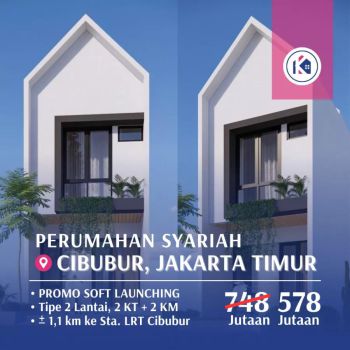 Rumah Cantik 500 Jutaan Nempel Taman Bunga Wiladatika Cibubur