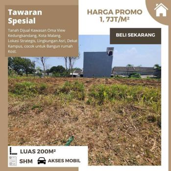 Tanah Murah SHM Daerah Kedungkandang dekat dengan Kampus UM 2