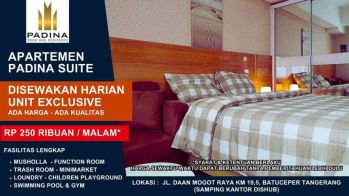 Disewakan Harian Apartemen Padina Exclusive
