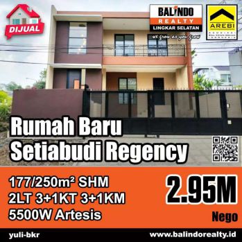 Dijual Rumah Baru Minimalis di Setiabudi Regensi
