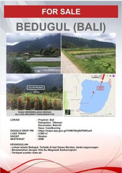 Dijual Tanah DiBALI Bedugul Persis depannya Danau Batur