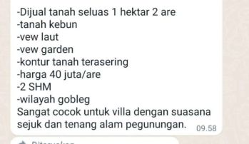 Jual Tanah view, Premium