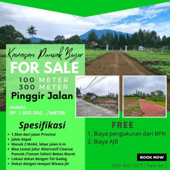 lahan bebas macet dan one way di puncak