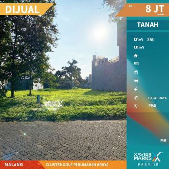 Dijual Tanah Araya Malang View Lapangan Golf Siap Bangun
