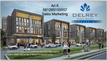 DELREY business townhouse mewah BSD CITY 4man 6x15 DOUBLE FACADE