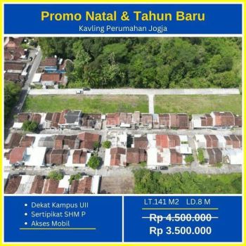 8 Menit Kampus Uii, Tanah Perumahan Jogja Siap Bangun