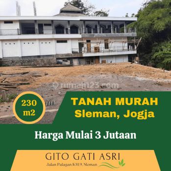 Tanah Dijual Sleman Tepi Jalan Aspal 6 M Jalan Gito Gati