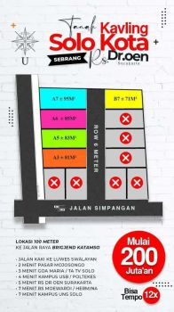 Dijual tanah solo kota