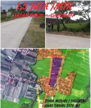 TANAH DI JUAL DI PINGGIR JALAN PAKIS DALEMAN