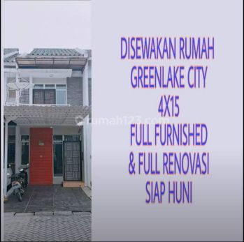 Rumah 2 lt 4 x 15 m2 di Green Lake city full furniture ada 2 kt 2 km siap huni