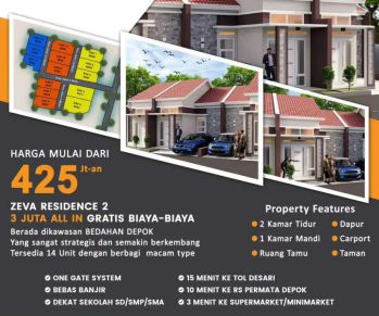 Rumah KPR cicilan 2 jutaan dikota Depok