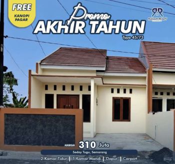 PROMO RUMAH BONUS KANOPI & PAGAR