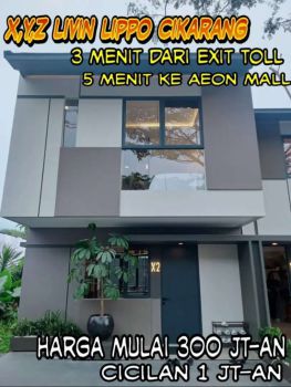 Dijual murah rumah 2 lantai 5 menit ke AEON Mall Deltamas