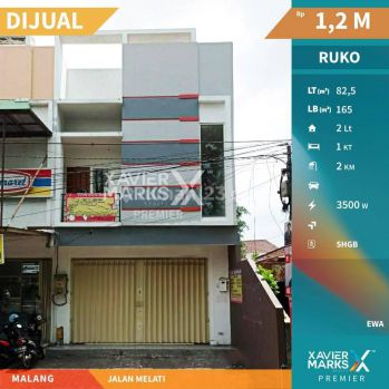Ruko 2 Lantai di Melati Malang Strategis Dekat Soekarno Hatta