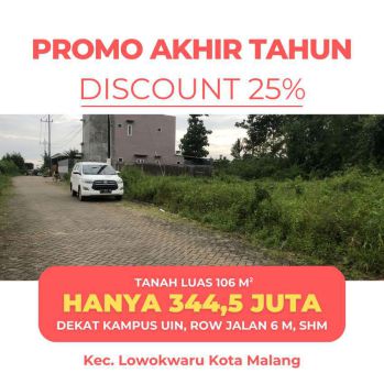 Dijual Cepat Tanah Kost Strategis Dekat Kampus UMM