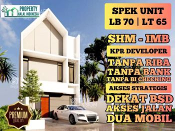 Rumah Syariah Depok Pamulang Dekat BSD City - SHM IMB - KPR Developer