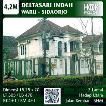 Rumah Deltasari Indah Waru Sidoarjo Jalan Kembar SHM dkt Juanda Pocan