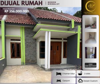 rumah cantik 2 kamar di lokasi samping jalan utama di citayam