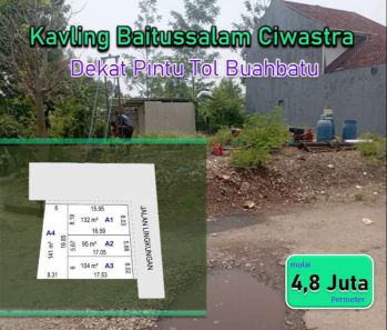 Kawasan Ciwastra Tanah Dijual 4 Jutaan/m2