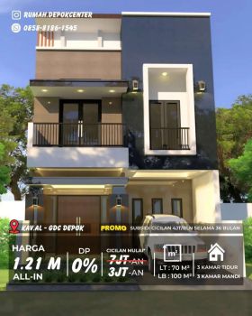 Brand new modern house di kota mandiri depok selangkah alun-alun depok