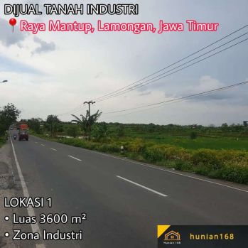 Tanah Bekas Pabrik Gudang Industri Jalan Raya Propinsi Mantup Lamongan