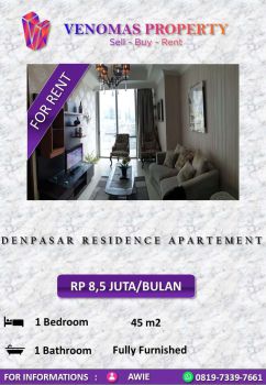 Disewakan Apartement Denpasar Residences 1BR Fully Furnished