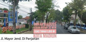 DIJUAL Tanah dpn Samsat, Mayjen Panjaitan-KOTA MADIUN Kerenn