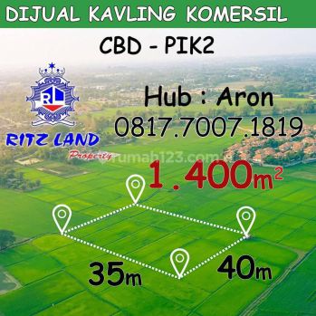 Dijual Tanah Kavling Komersil Huk 40x35 1.400m Pik 2 Bangun 12 Lt