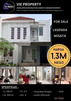 DIJUAL RUMAH Di LEGENDA WISATA