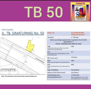 : Lahan Strategis & Komersial @TB Simatupang 50 (TB50) Jakarta