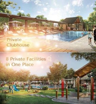 Rumah cantik asri dan nyaman fasilitas kolam renang di Jababeka