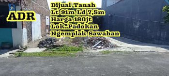 Dijual Tanah Ngemplak Sawahan