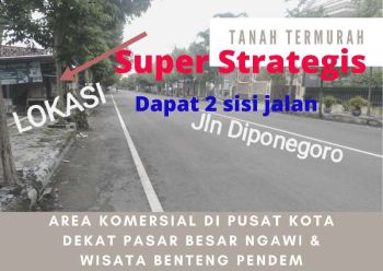 Tanah super strategis di tengah kota Ngawi