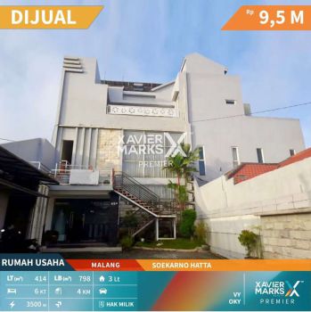 Dijual Rumah Usaha Ex Spa dan Therapy di Dekat Suhat Malang