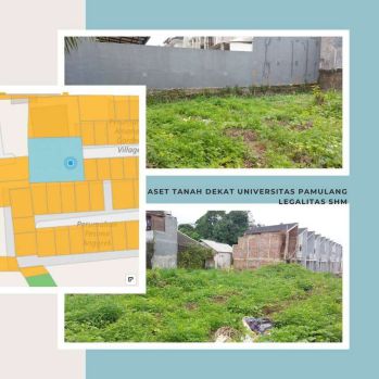 Tanah Pekarangan Dekat Universitas Pamulang Siap Balik Nama