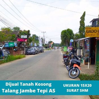 Dijual Tanah Kosong Area Talang Jambe Pinggir Jalan