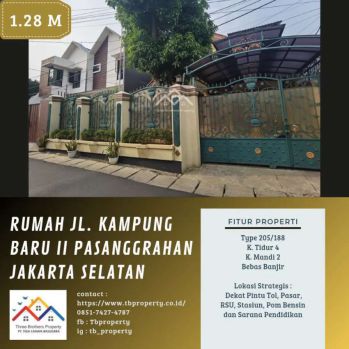 RUMAH JL. KAMPUNG BARU II PASANGGRAHAN JAKSEL - PROPERTY CASH & CLEAN