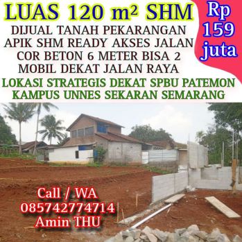 DEKAT SPBU PATEMON KAMPUS UNNES SEKARAN SETRATEGIS DEKAT JALAN RAYA